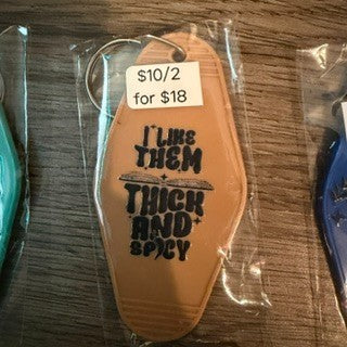 Colored Motel Key Chains (9)