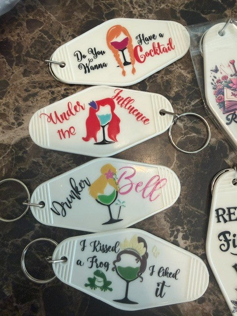 White Motel Keychains (2)
