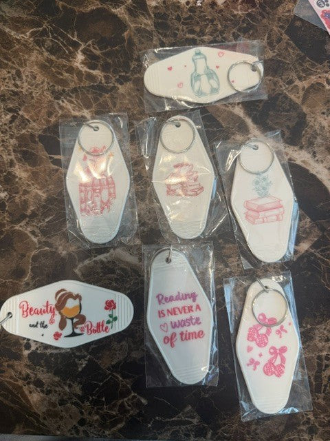 White Motel Keychains (4)