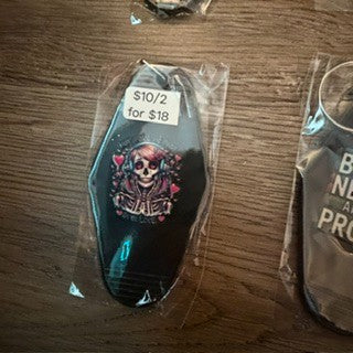 Black Motel Key Chains (10)