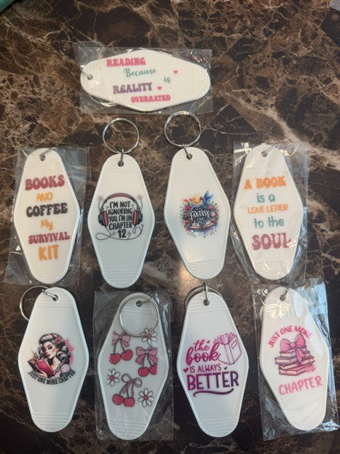 White Motel Keychains (3)
